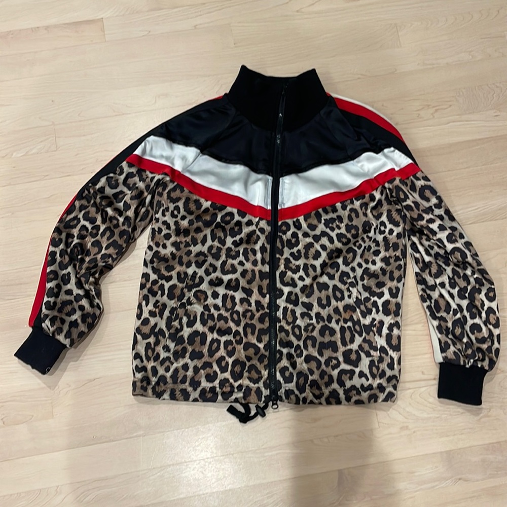 Pam and gela leopard track jacket